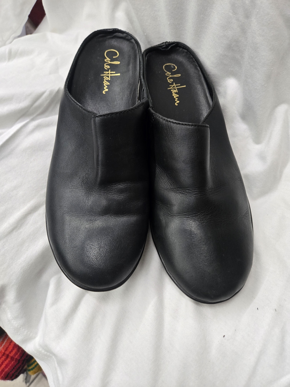 Cole Haan Womens Black Slip-On Clogs